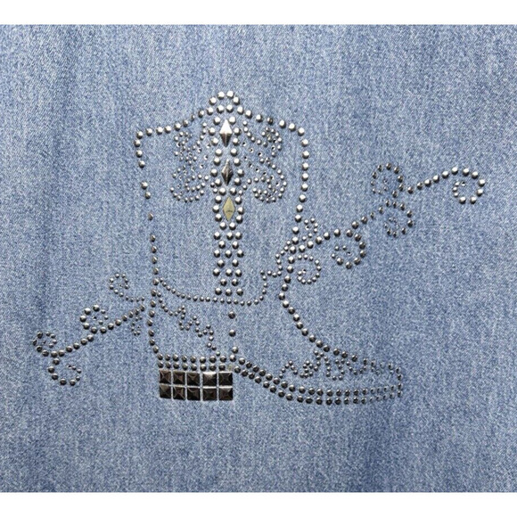 Port Authority Simply Hot Unisex Western Style Button down denim Shirt Size L - Picture 5 of 9